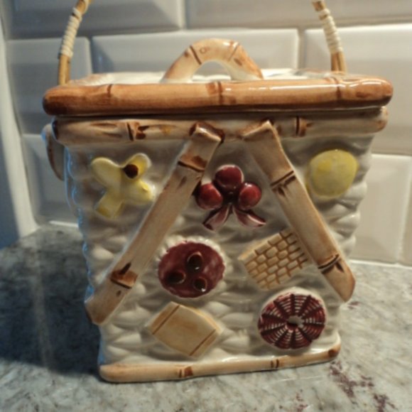 vintage cookie jar "cookies all over" Japan - Picture 2 of 10